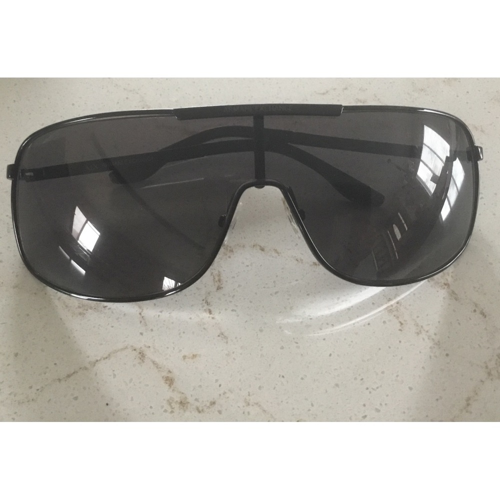 Armani Exchange Black Aviator Sunglasses Metal